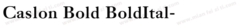 Caslon Bold BoldItal字体转换